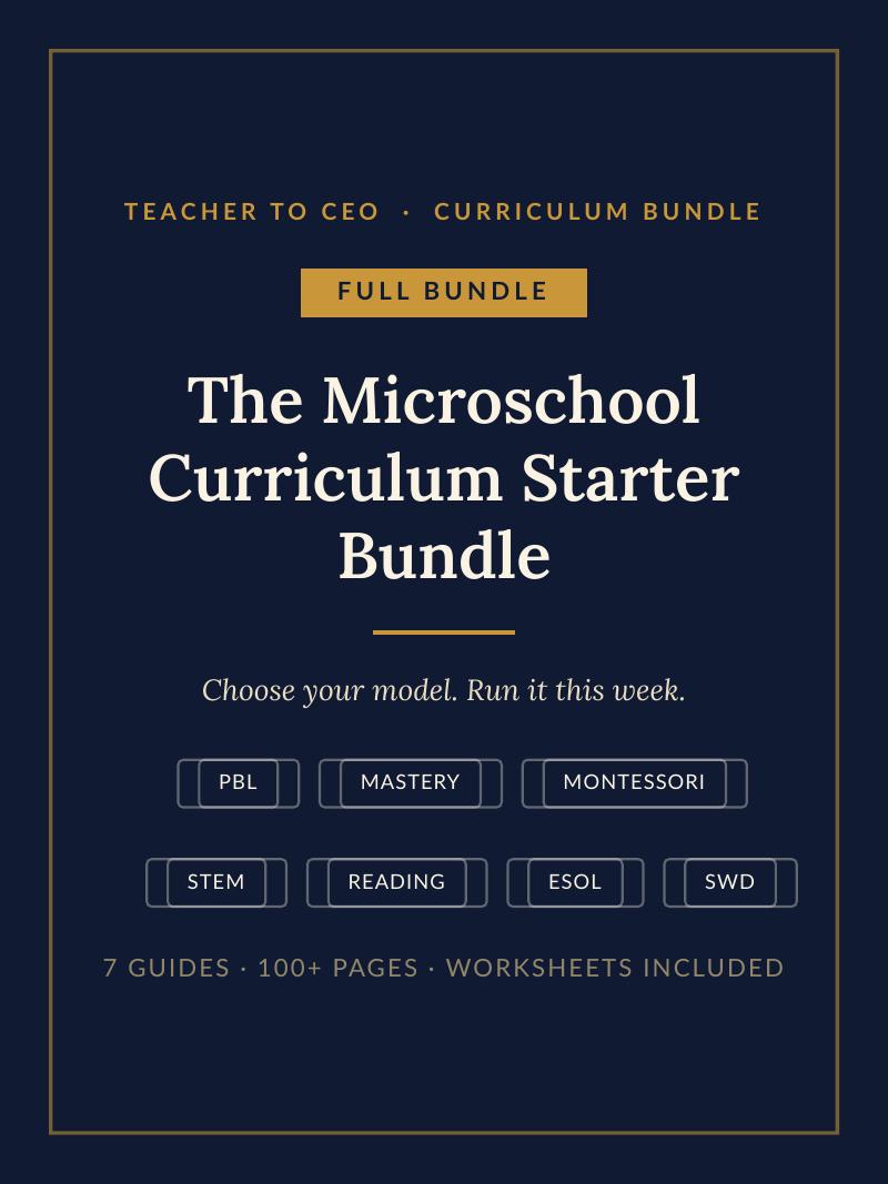 The Microschool Curriculum Starter Bundle cover